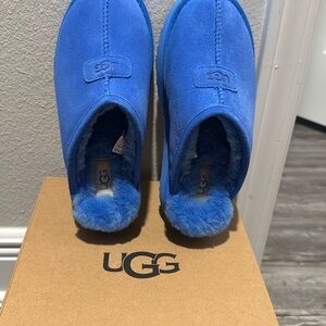 UGG Blue Suede Slippers